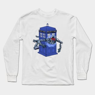 Two Time Machines: The TARDIS and the Terminator Long Sleeve T-Shirt